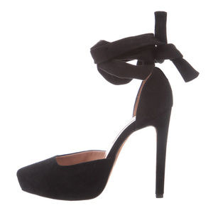 Jill Stuart Black Suede Platform Pumps Size 7